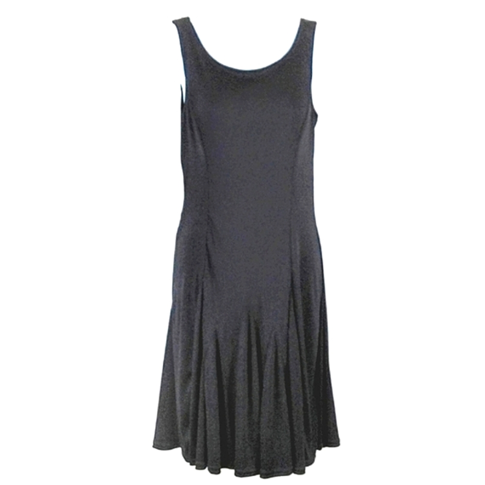B Moss black stretch flared dress
